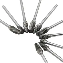 10pcs 3x6mm Tungsten Rotary Tool Bits #2