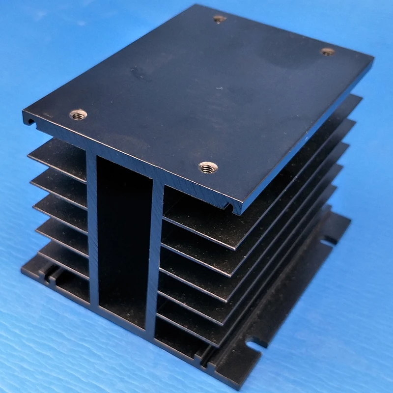 

1Pc Heat Sink Aluminum For Solid State Relay 3 Phase 110x100x80MM Black/White