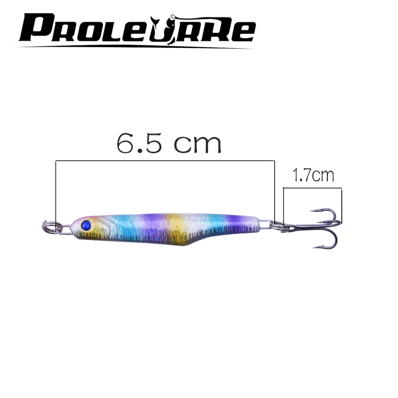 Proleurre 1Pcs 16g Ice Fishing Lures Sinking Metal Pencil 6.5cm Artificial model fish for winter fishing Laser Body Tackle Pesca