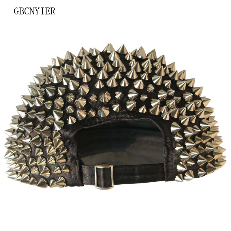 GBCNYIER Fashion Rivet Baseball Cap Full Rivet Cool Man Female Hipster Hat Flash Dance Show Hats Hip Hop Team Sunhat