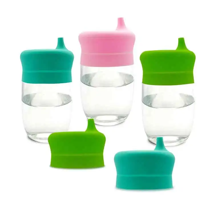 Kids Baby Healthy Sprouts Reuseable Silicone Stretchable Leakproof Sippy Lids Safety Make Any Sippy Free Bottle Feeding