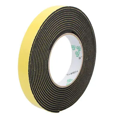 20mm x 3mm Super Strong ด้านข้าง EVA ฟองน้ำโฟมเทปสีดำ 5 M ความยาว