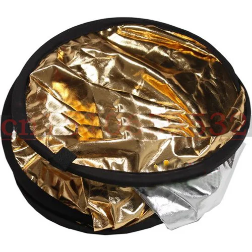 60cm Photography Studio Reflector gold and silver double-sided soft board camera photography reflectors