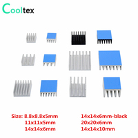 Aluminum Heatsink Radiator Heat Sink Cooling For Electronic Chip IC 3D printer Raspberry PI With Thermal Conductive Tape