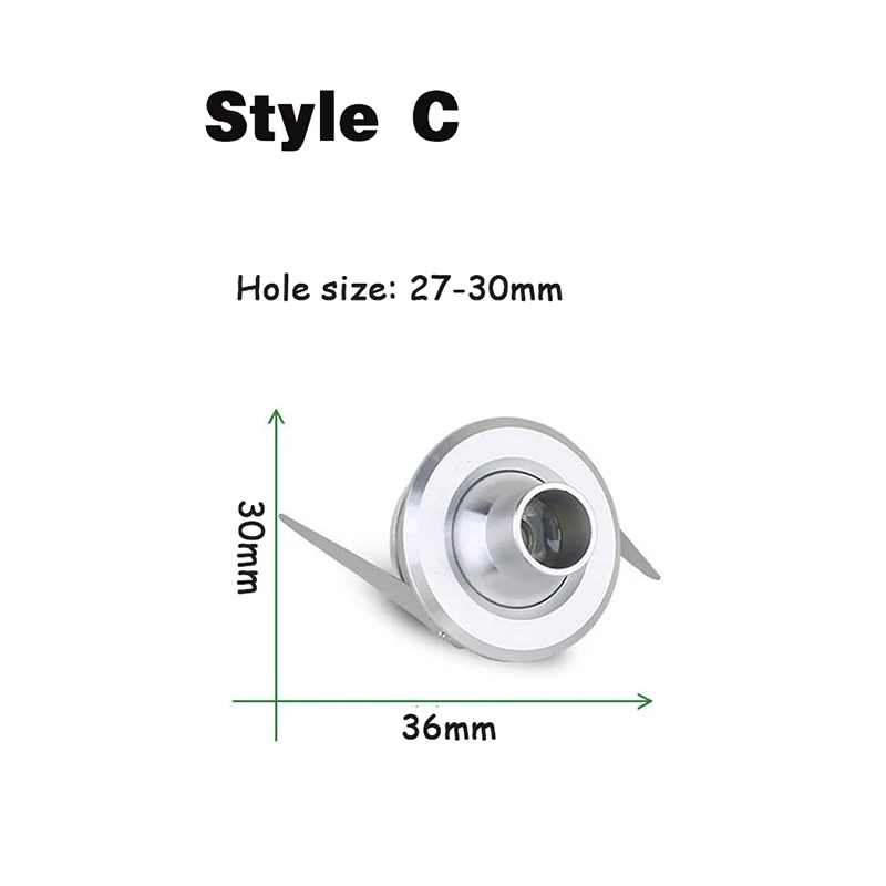 Focos LED 1W 3W Mini luces LED de techo AC85-265V bombillas montadas en superficie para escaparate de mostrador de gabinete