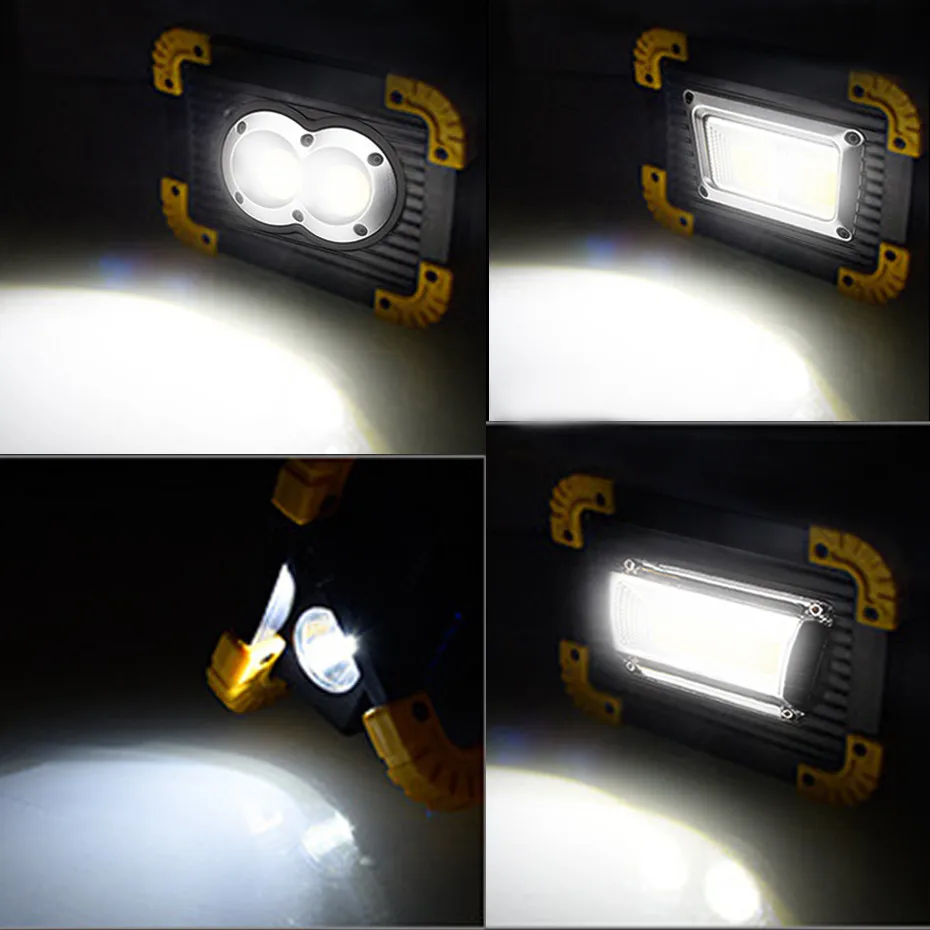 LED Portable Spotlight Rechargeable LED Work Light 18650 Battery Outdoor Flood Light For Hunting Camping Led Latern Flashlight