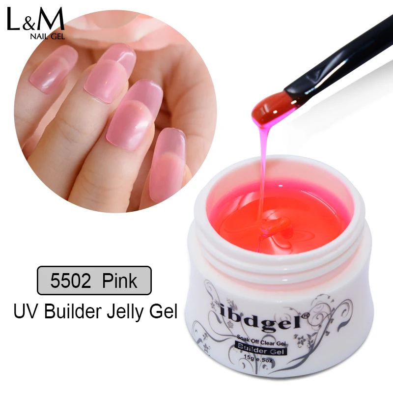 Juego de 3 esmaltes en gel para uñas postizas, 15g, serie ibdgel, para extensión de uñas postizas