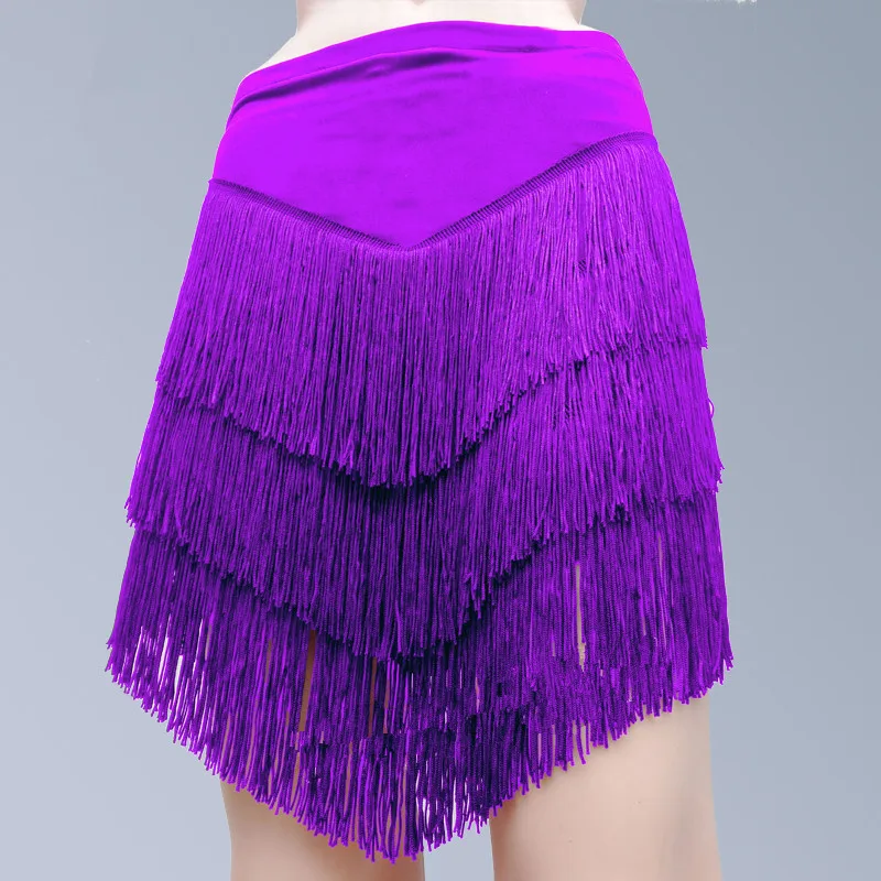 Hot! milk silk latin dance skirt sexy tassel latin dance skirt for women latin dance exercise skirts women dance skirts 7 colors