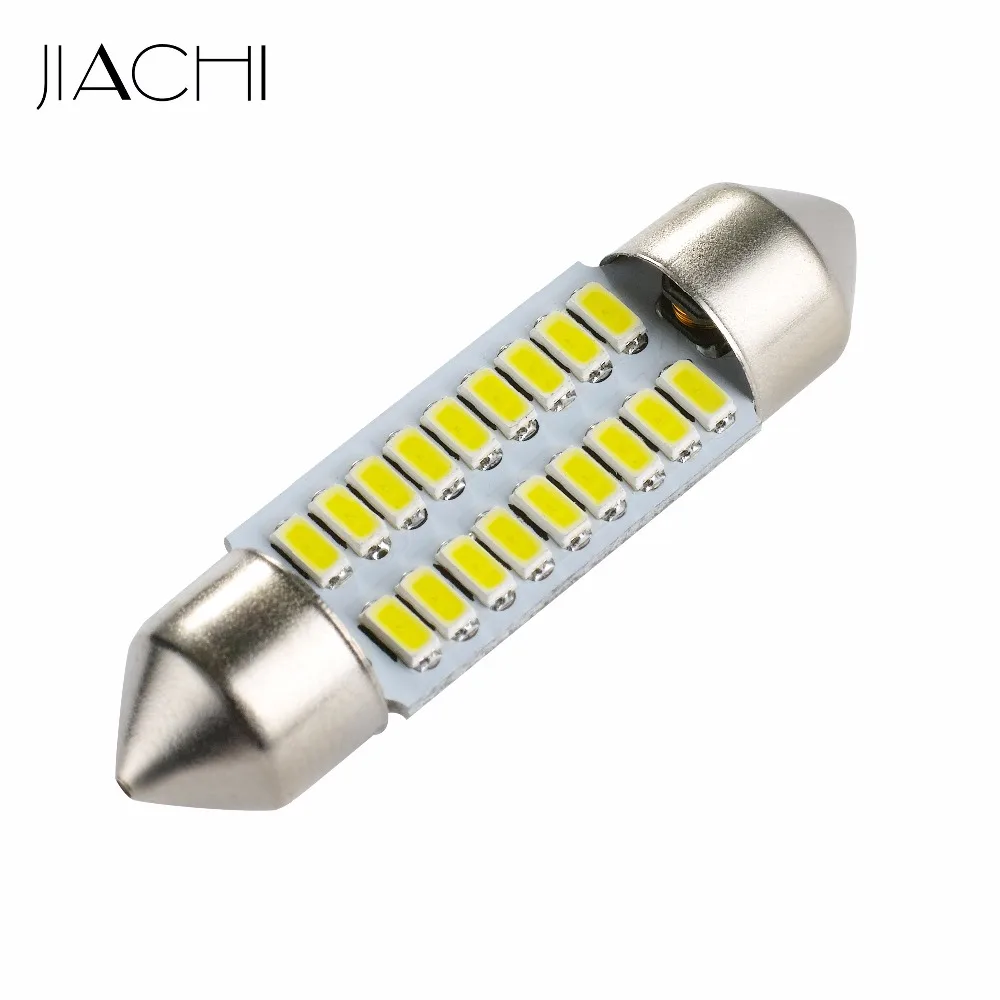 

JIACHI 100PCS Auto Festoon Led 36MM Bulb 1.50'' 3014SMD 18Chip C5W Interior Map Roof Reading Lamp Car Accessories White DC12-24V