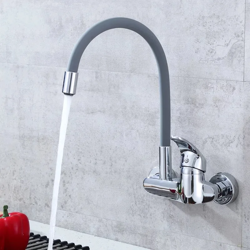 Becola-Chrome Kitchen Sink Mixer Tap, 360 rotação, água fria e quente, Power Swivel, Single Handle, BR-9108