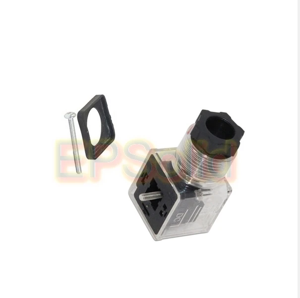 Free Shipping 10PCS/LOT Din 43650-A Line-Socket Plug for Valve Solenoid Coils Connector DIN43650A Led Indicator DC VOLT