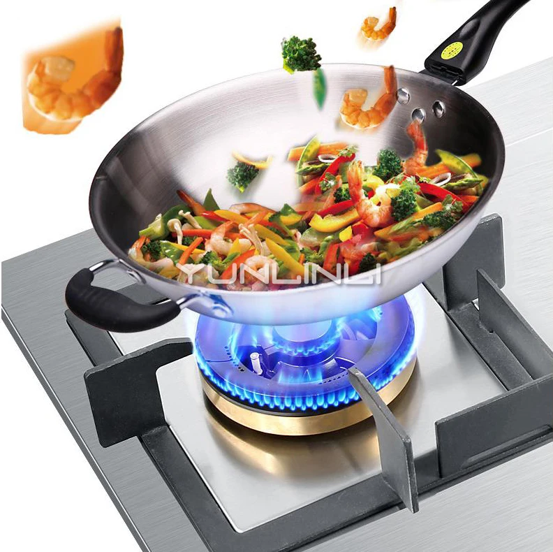 Household Gas Stove Cooktop Embedded Built-in Table Type Dual Use Gas Stove Stainless Steel Double-burner Gas Furnace