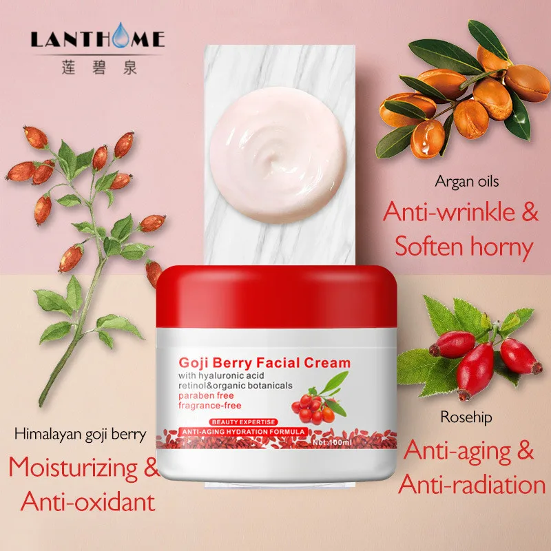 

2Pcs Original Goji Berry facial cream 100g Goji cream to rejuvenate skin whitening Anti wrinkle anti aging wolfberry eye cream