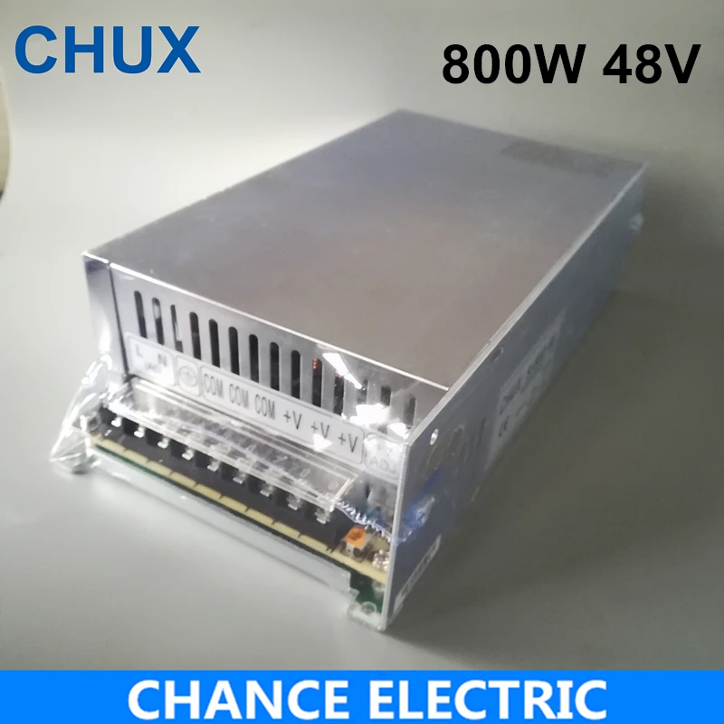 

CHUX High Power Switching Power Supply 800w 48v 16.6a Switching Power Supply Ac To Dc For Led Strip Ligth ( S-800-48)