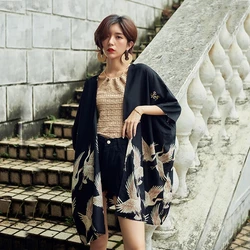 Kimono cardigan Womens tops and blouses Japanese streetwear women tops summer 2019 long shirt female ladies blouse DZ011