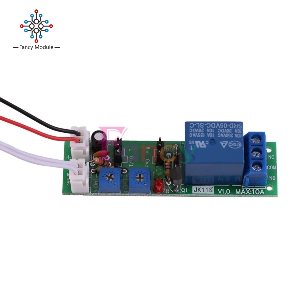 WS16 DC 12V Infinite Cycle Delay Timing Time Relay Timer Control ON-OFF Loop Switch Module Double Adjustable 0~120 Minutes