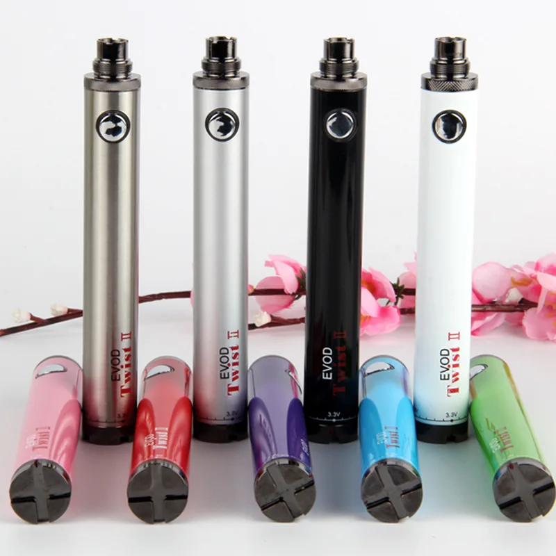 Elektroniczny papieros EVOD Twist II bateria 1600mAh eGo gwint bateria do waporyzatora do 510 CE4 MT3 H2 Atomizer zbiornik E Pen Starter Kit