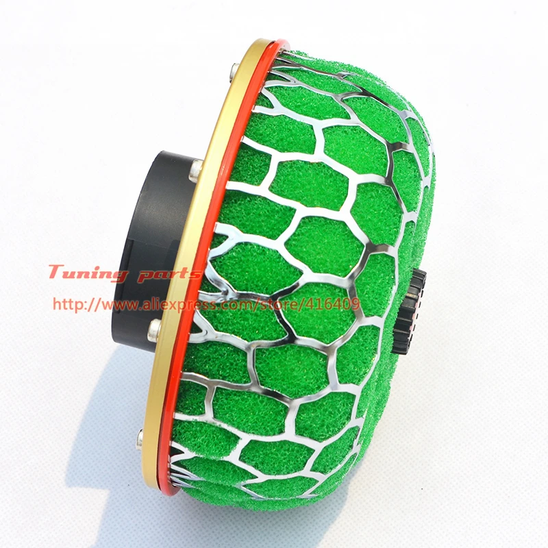 Green Mushroon Air Filter 3Layers Super Filter Neck Size 63mm 80mm 100mm Racing Car Air Filter Cold Air Intake