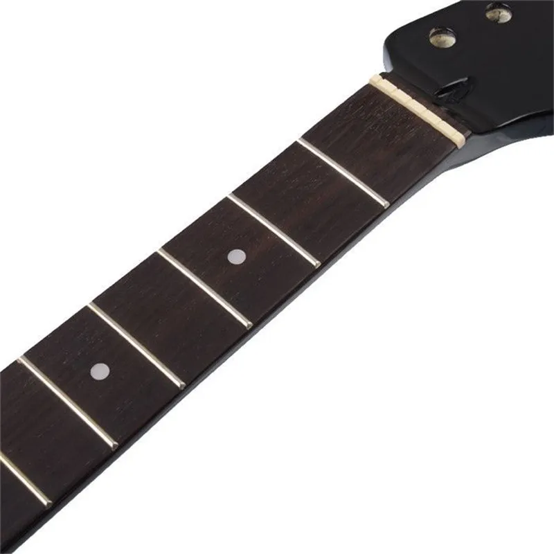 Disado 21 22 Bünde Ahorn E-Gitarre Hals Ahorn Griffbrett Inlay Punkte Schwarz Glänzende Farbe Gitarre Zubehör Teile – Detail 6