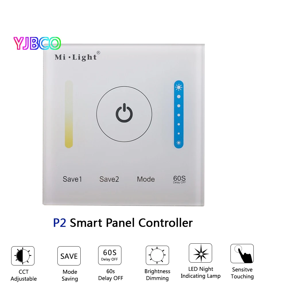 Miboxer P1/P2/P3 Smart Panel Controller Dimmen Led Dimmer Rgb/Rgbw/Rgb + Cct Kleur temperatuur Cct Voor Led Panel/Strip Licht