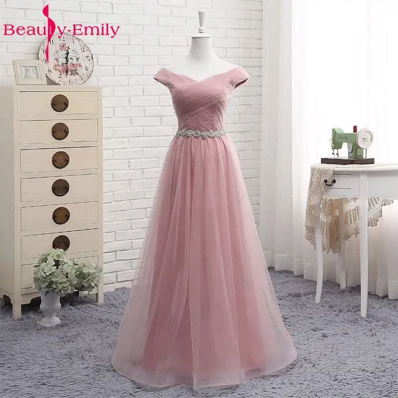 Tulle Lace Dark Pink Bridesmaid Dresses 2021 Long for Women A line Wedding Party Prom Dresses Vestido De Festa Party Dresses