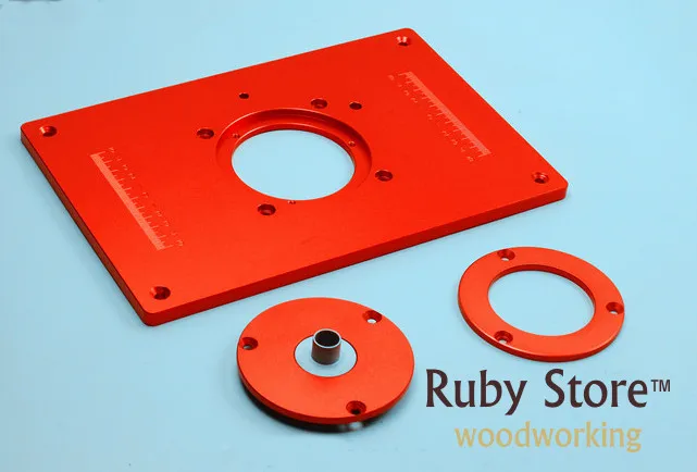 Aluminum Router Insert Plate for Routers (Red Series) 200mm x 300mm x 10mm