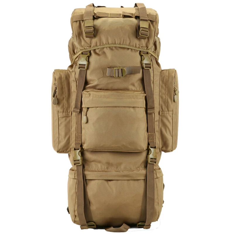 70L Large Backpack Outdoor Sports Bag 3P Tactical Bags For Hiking Camping Climbing Waterproof Wear-resisting Nylon Bag