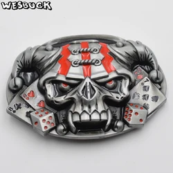 WesBuck Brand Belt Buckles New Style Skull Cowboy Belt Buckle Cowboy Cowgirl Belt Head