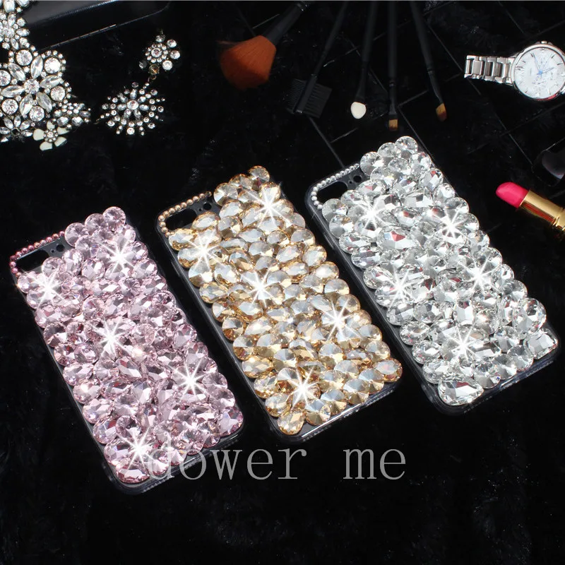 

Fashion DIY Full Bling Crystal Rhinestone Diamond Case Cover For Iphone 15 14 13 12 Mini 11 Pro XS Max XR X 8 7 Plus SE