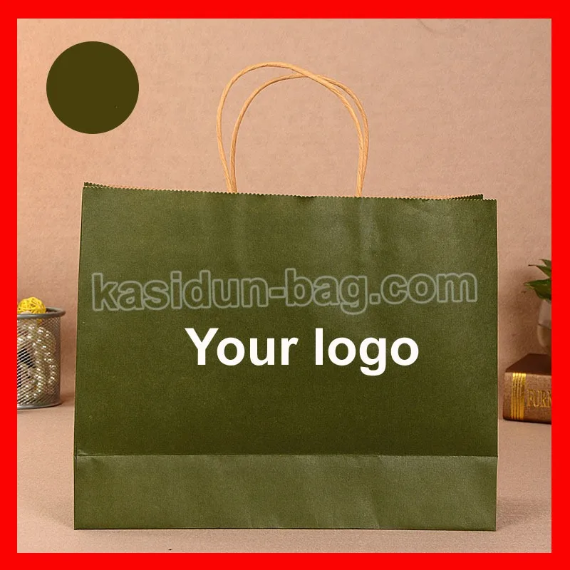 

(500pcs/lot) size W42xH31xD13cm large size kraft paper bag with your brand logo print