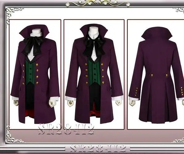 Anime Black Butler Season 2 Earl Alois Uniform Trancy Cosplay Party Costume Custome With Ring