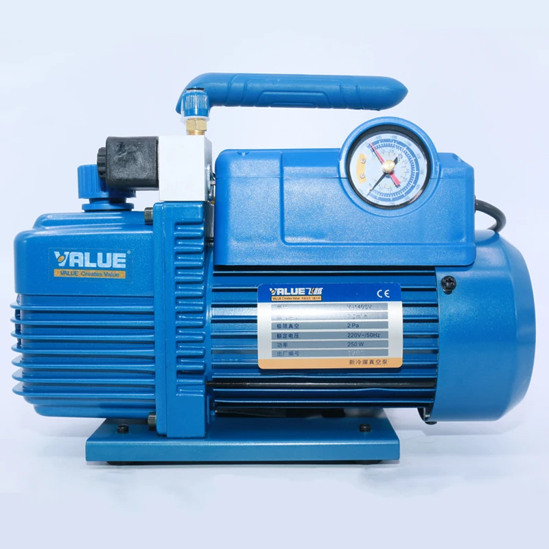 2L Vacuum Pump V-i140SV New Refrigerant  R410A  Air Conditioning Repair Fiber Model 2Pa 250W 7.2m3 / h With Solenoid Valve