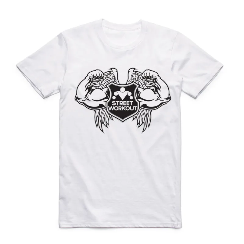 2019 Fashion Men Print Street Workout T-shirt O-Neck Short Sleeves Summer Breathable Fitness Bar Brothers Homme Top Tee T Shirt