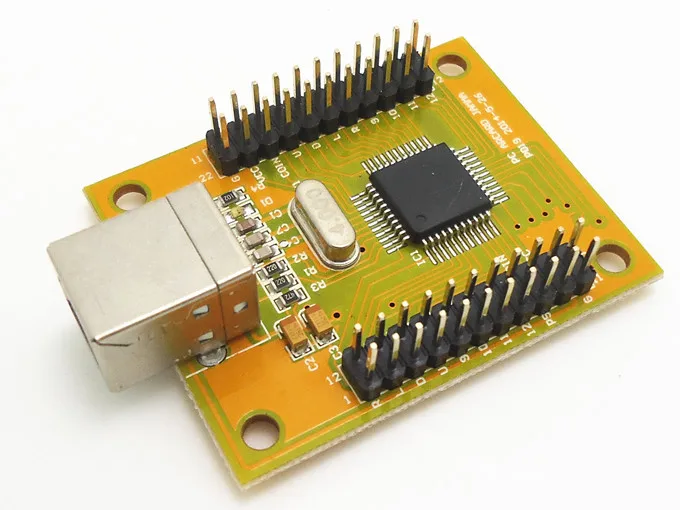 Kit de controle de fliperama para usb, 2 jogadores, codificador de teclado multicamada, duotone, botão de pressão redondo e joystick, 1 kit