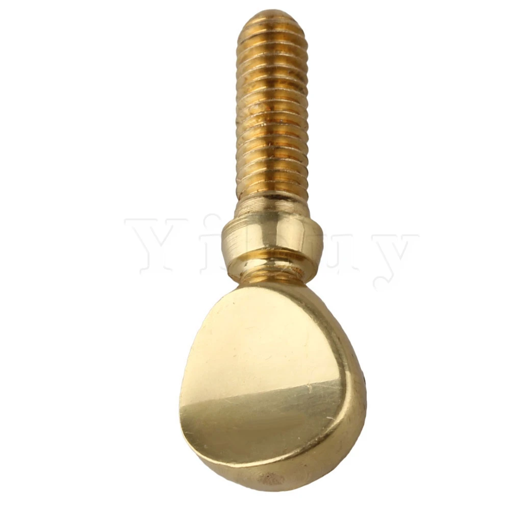 Yibuy Golden Copper Clarinet Saxophone Neck Tightening Screws for Soprano Alto Tenor Saxophone