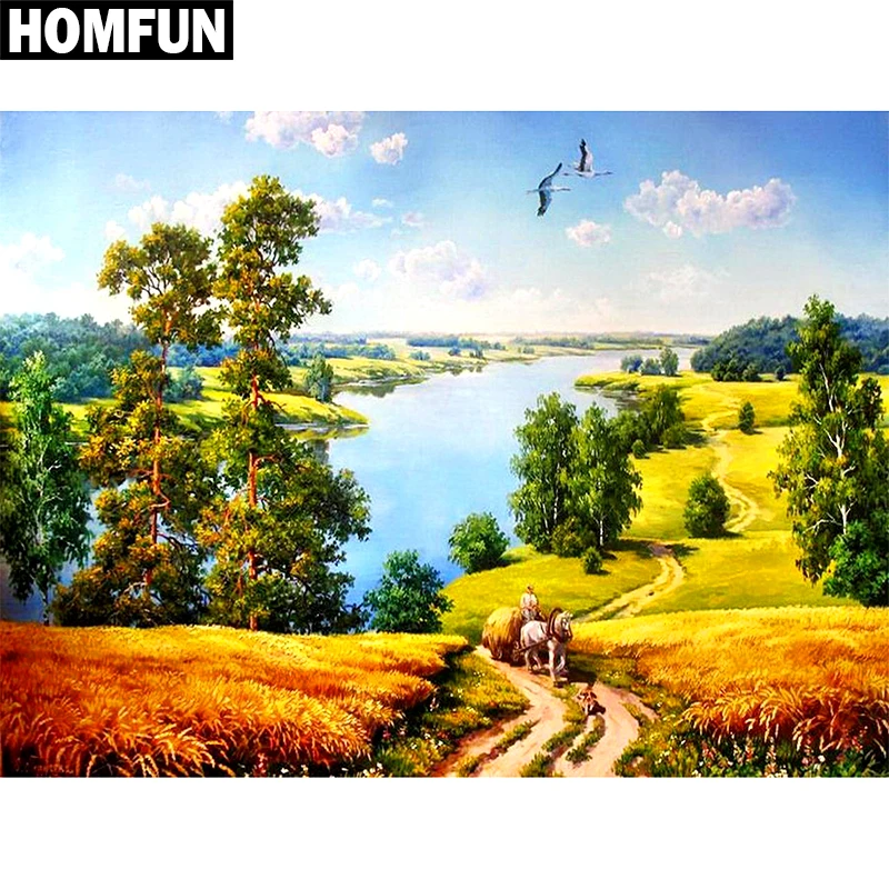 HOMFUN Full Square/Round Drill 5D DIY Diamond Painting 