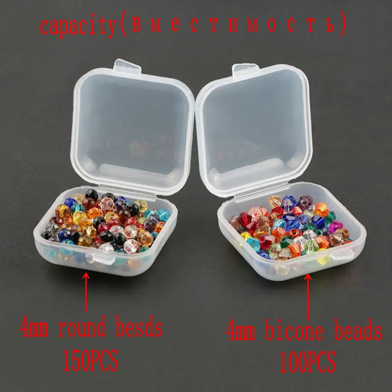 2019 NEW 3.5*3.5*2cm Small Plastic Storage Box for Jewelry Beads Earring Jewelry Container Transparent Square Box Case Container