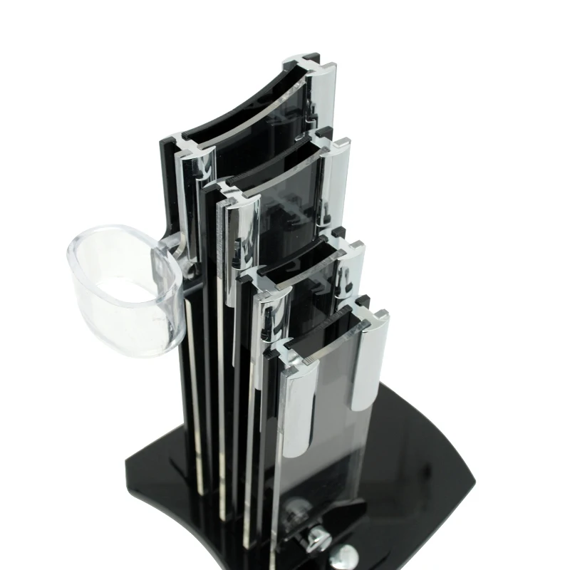 Acrylic Kichen Knife Holder for Ceramic Knife 3\'\' 4\'\' 5\'\' 6\'\' inch Knives with peeler Storage Cutlery Stand Block Tool Set Blac
