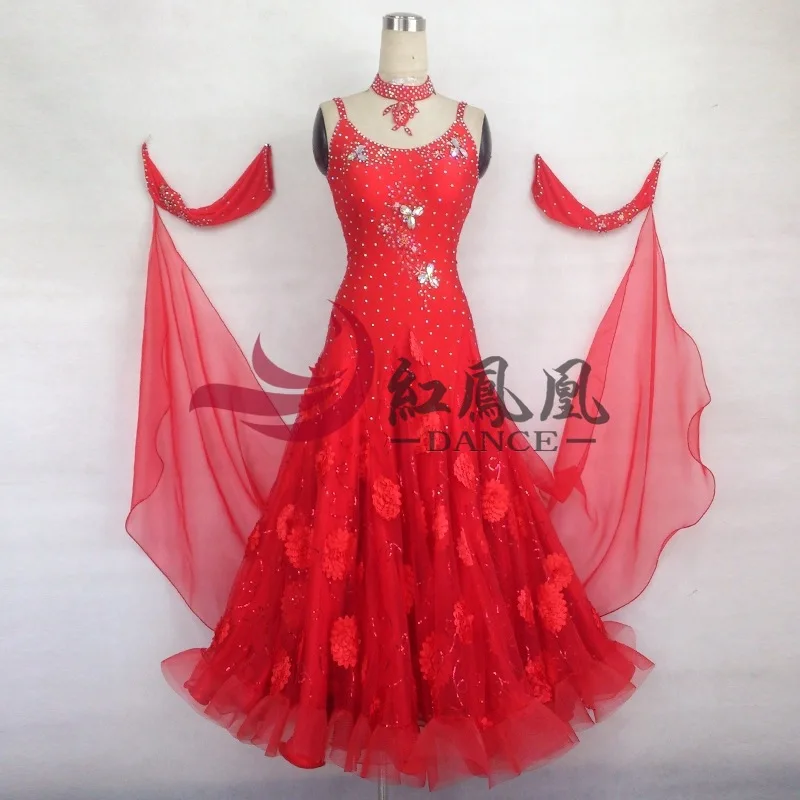 

High-end International Standard Ballroom Smooth Dance Competition Dress, /Ballroom Standard Tango Waltz Dance Dress