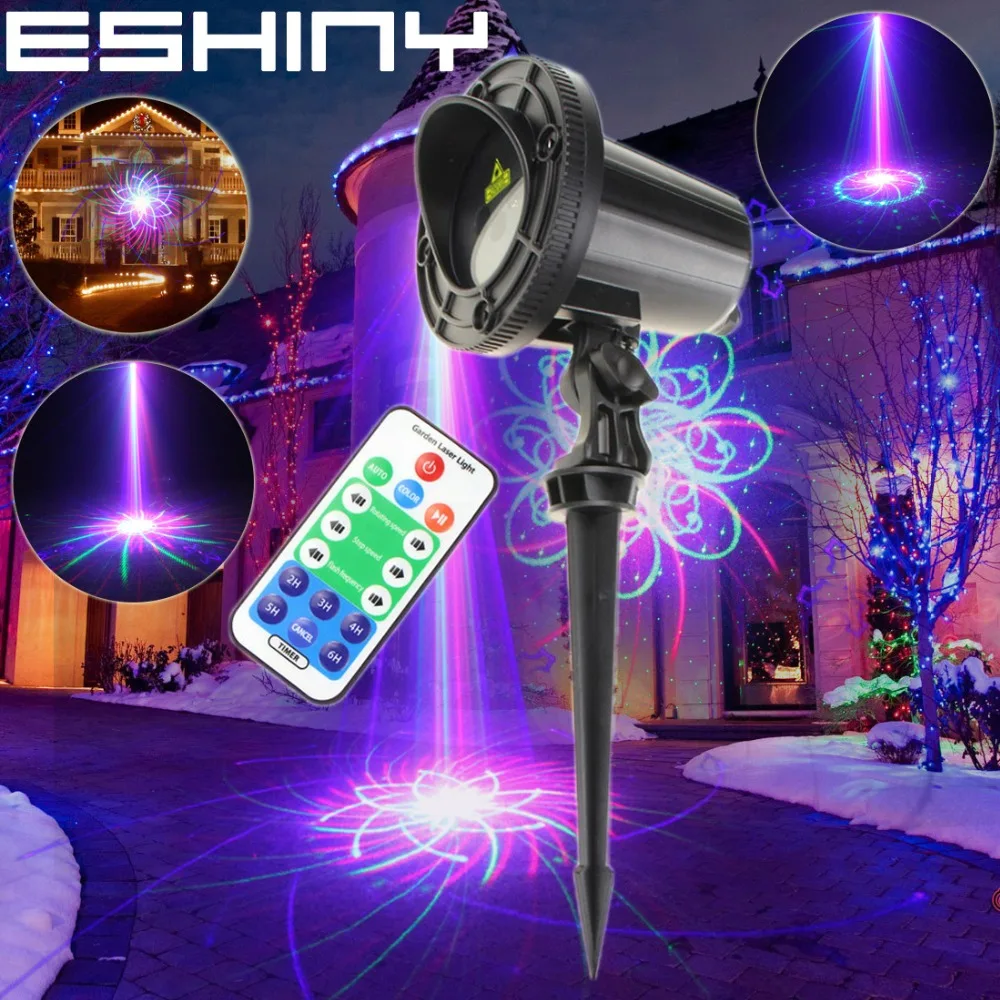 eshiny ip44 wf 96 padroes projetor laser rgb ao ar livre da familia festa bar arvore de natal danca paisagem jardim luz da parede da casa n8t222 01