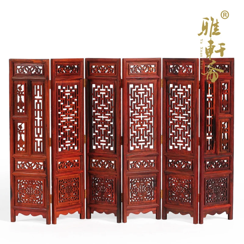 TZ mahogany antique crafts micro miniature Zhai Ming and Qing furniture rosewood solid wooden partition decoration model