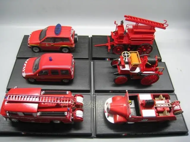 A Variety Of French Fire Truck Series 43 50 57 Ratio Die-cast Metal Static Display Car Model Toys For Children