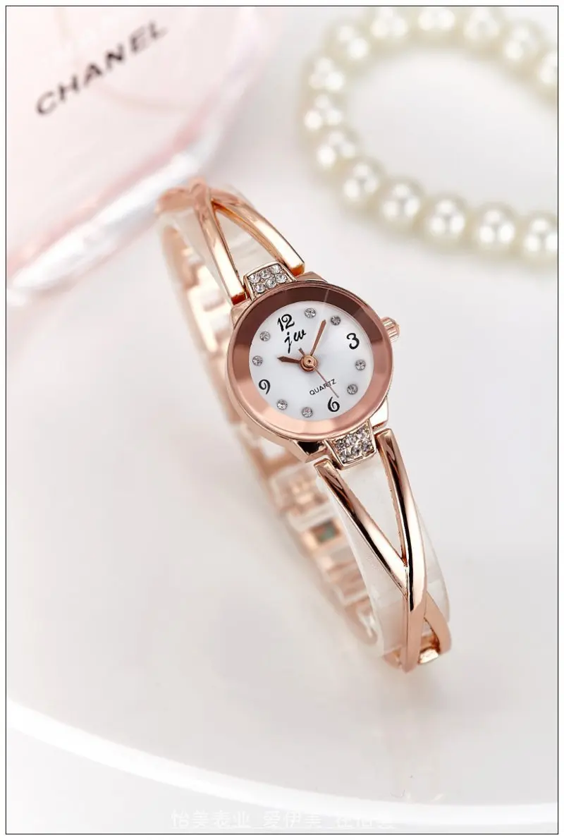 Fashion Jw Top Brand Rose Gold Watch Women Luxury Crystal Stainless Steel Wrist Watches Woman Casual Dress Quartz Ladies Clock