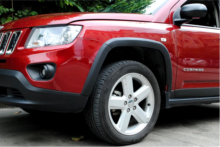 For Jeep Compass 2011 2012 2013 2014 2015 2016 Black Fender Flare Wheel Brow Extension Arches Car Accessories