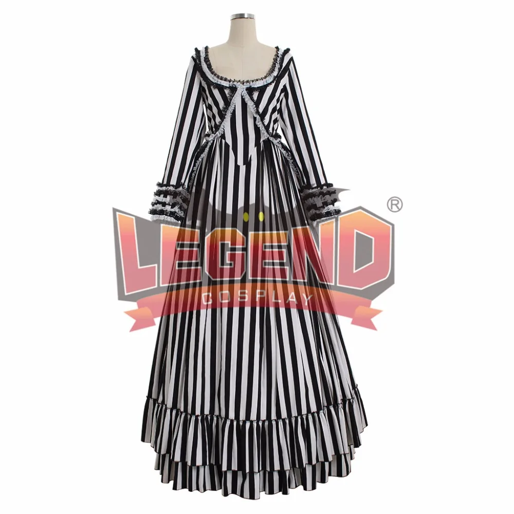 

Sleepy Hollow Black and White Striped Dress Katrina Van Tassel sleepy hollow dress cosplay