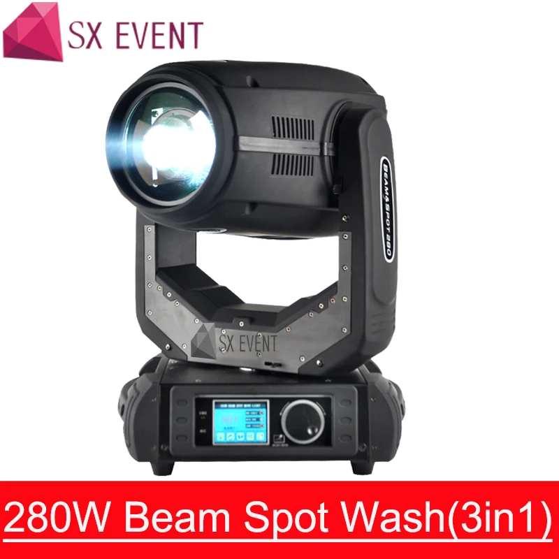 280W 10R Sharpy Beam Moving Head Light 10R  Beam Spot Wash 3in1 Moving Head 280W DMX512 16/24 Ch 3D Effect Stage Dj Lights