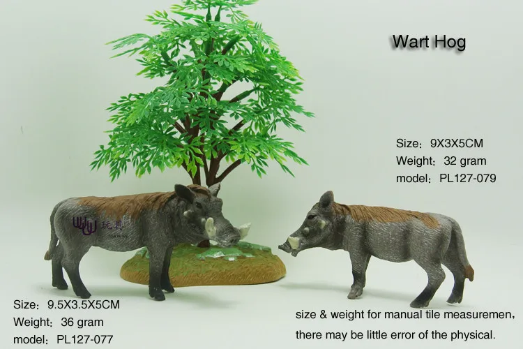 Action Figures: wart hog (Phacochoerus africanus)  family pack Simulation model  Animals   kids toys children educational props