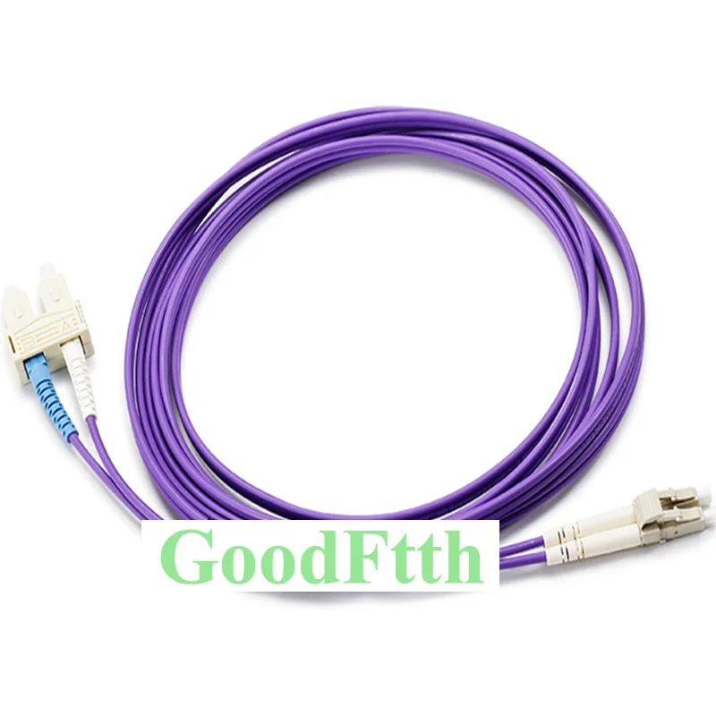 Fiber Patch Cord Jumper Cable SC to LC Multimode OM4 Duplex GoodFtth 20m 25m 30m 40m 50m 100m