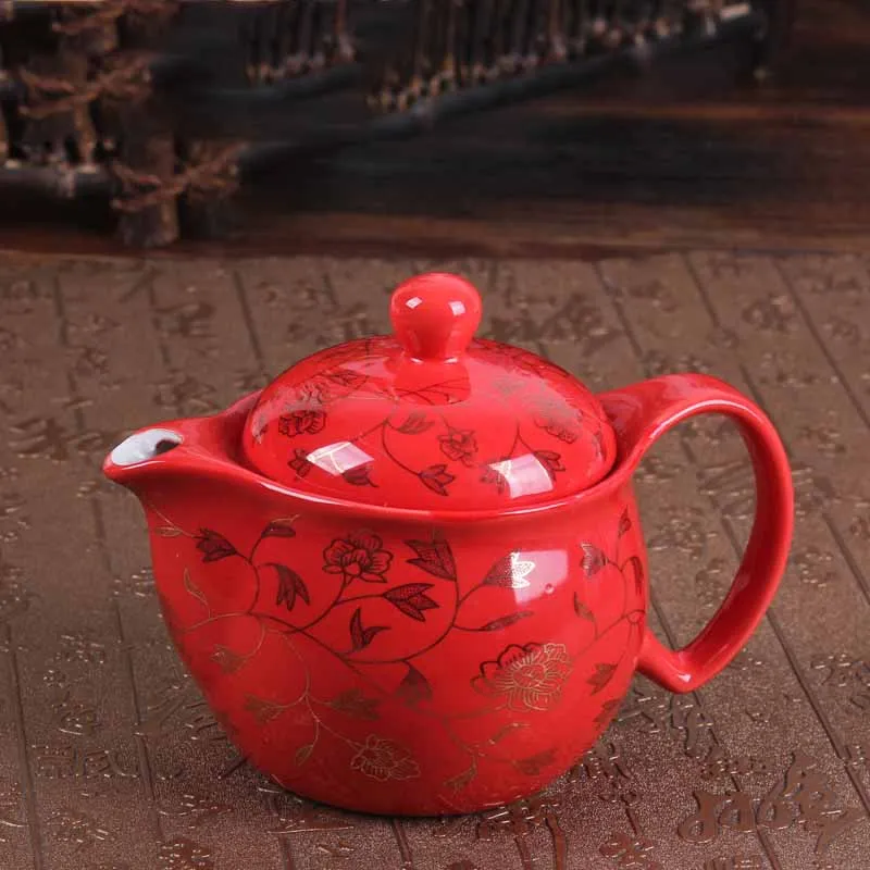 Large Ceramic Teapot with Single Pot, Kung Fu Tea, Jingdezhen Tea, Small Landscape of Blue and White Porcelain Teapot over Throw