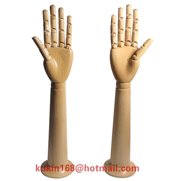 Wooden mannequin hand, Jewelry / Bags / Glasses display hand